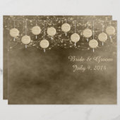 アイボリーランタンズフォールディング結婚式 プログラム (正面/裏面)