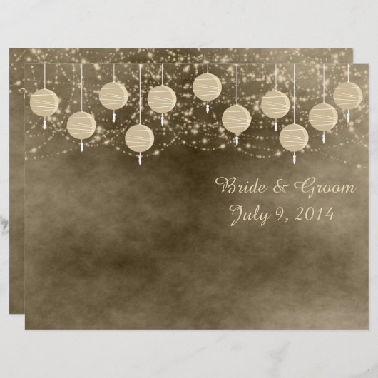 アイボリーランタンズフォールディング結婚式 プログラム (正面/裏面)