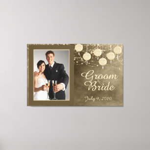 アイボリーランタン結婚ズ記念キャンバス キャンバスプリント
