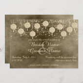 アイボリーランタン結婚ズVirtual 招待状 (正面/裏面)