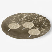 アイボリーランタン誕生日 ペーパープレート (アングル)