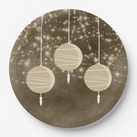 アイボリーランタン誕生日 ペーパープレート (正面)