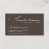 アイボリーリネンカラーカラーカラーカラーカラーカラーボーンタトゥー 名刺 (裏面)