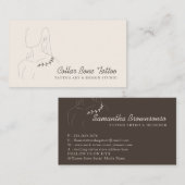 アイボリーリネンカラーカラーカラーカラーカラーカラーボーンタトゥー 名刺 (正面/裏面)