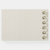 アイボリーリネンルックカスタムウェディングゲストブック ゲストブック (裏面)