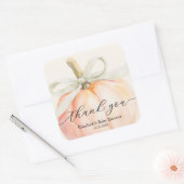 アイボリーリボン　リトルパンプキン　ベイビーシャワー スクエアシール (封筒)