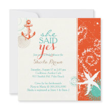 アイボリーレッドアクア航海のブライダルシャワー