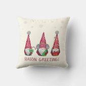 アイボリーレッドウォーター色スカンジナビアのクリスマス格言 クッション (裏面)