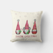 アイボリーレッドウォーター色スカンジナビアのクリスマス格言 クッション (正面)