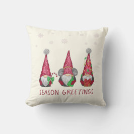 アイボリーレッドウォーター色スカンジナビアのクリスマス格言 クッション
