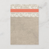 アイボリーレースアンドバーラップルックコーラルアコモデーションカード エンクロージャーカード (裏面)