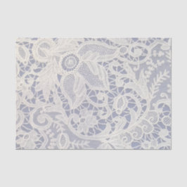 アイボリーレースネイビーブルーエレガントウェディングギフト 薄葉紙