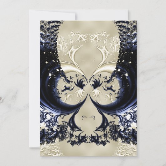 アイボリーレースフラク結婚タル 招待状 (正面)