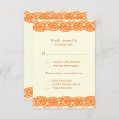 アイボリーレースRSVP 出欠カード (正面/裏面)