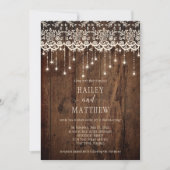 アイボリーレ素朴ーススパークルライトズバーンウッド | 招待状 (正面)