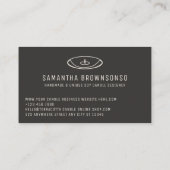 アイボリーロミニマルゴ自家製キャンドルワックス糸 名刺 (裏面)