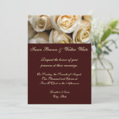 アイボリーローズの結婚式招待状 招待状 (スタンド正面)