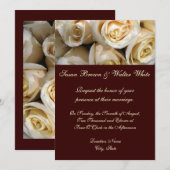 アイボリーローズの結婚式招待状 招待状 (正面/裏面)