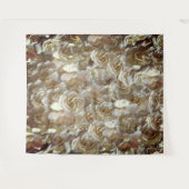 アイボリーローズパターン - エレガントな花の芸術 タペストリー (正面(横))