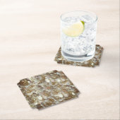 アイボリーローズパターン - エレガントな花の芸術 ペーパーコースター (インサイチュ)