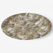 アイボリーローズパターン - エレガントな花の芸術 ペーパープレート (アングル)