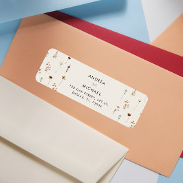 アイボリーワイルドフラワーズ秋秋差出人住所 ラベル