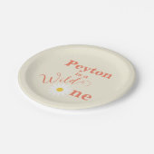 アイボリーワイルドワンファースト誕生日 ペーパープレート (アングル)