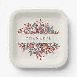 アイボリーワインベリー離れ&カスタマイズ可能な植物学 ペーパープレート