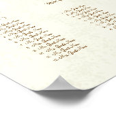 アイボリーヴィンテージラブバードイエロー開花12テーブル ポスター (角)