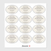 アイボリーヴィンテージラベル自家製せっけん🧼 シール (シート)