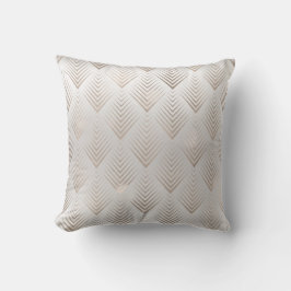 アイボリー三角形グレーアールデコジオメトリ矢印 クッション