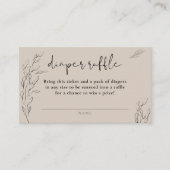 アイボリー中性ミニマルフローラシンプルおむつラッフル エンクロージャーカード (正面)