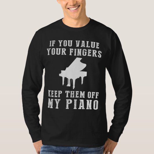 アイボリー保をOff My Piano おもしろい Tee & Tシャツ (正面)