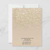 アイボリー光金ゴールドグリッタージュエリーネックレスディスプレイ サンキューカード (裏面)