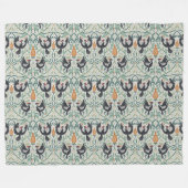 アイボリー入りキツツキ フリースブランケット (正面(横))