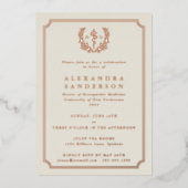 アイボリー医院骨障害医学卒業 箔招待状 (正面)