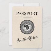アイボリー南アフリカ旅券 セーブザデート (正面)