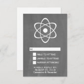 アイボリー原子の黒板応答カード 出欠カード (正面/裏面)