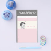 アイボリー及びピンクベビーシャワーキャンディバーラッパー チラシ (シングル)