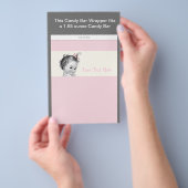 アイボリー及びピンクベビーシャワーキャンディバーラッパー チラシ (ハンドル)