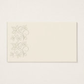 アイボリー及びブラックフローラ結婚式の引き出物ラベル (裏面)