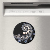 アイボリー及びブルーパールスパイラルマグネット マグネット (インサイチュ (食洗機))