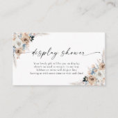 アイボリー及びブルーボーフローラ表示シャワーカード エンクロージャーカード (正面)