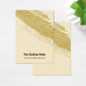 アイボリー及び金ゴールドブラシ耳飾り表示カード (デスク)