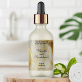 アイボリー及び金箔化粧品落としボトルラベル ラベル