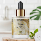 アイボリー及び金箔化粧品落としボトルラベル ラベル