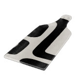 アイボリー及び黒抽象芸術ガラス切断板 カッティングボード (角)