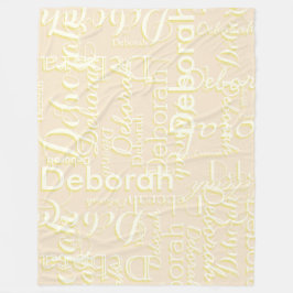 アイボリー名オンシャンパンタイムレススタイル フリースブランケット