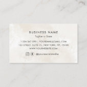 アイボリー大理石カスタムロゴビジネスアポイントメントカード 予約カード (裏面)