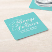 アイボリー常時&フォーエバー結婚ズ紙コースター スクエアペーパーコースター (アングル)